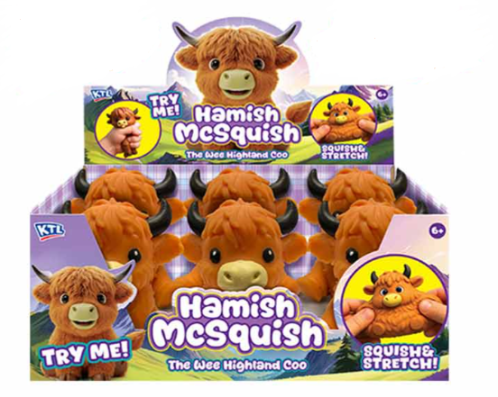 Hamish Mcsquish, large 15cm highland cow