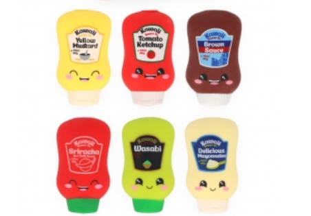 Kawaii Sauce Bottle Squeeze Toy