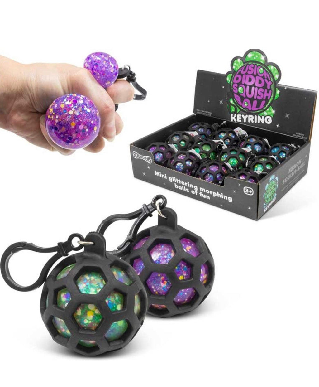 Scrunchems Fusion Diddy Squish Ball Keyring